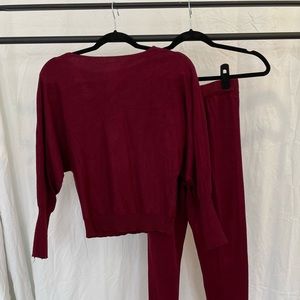 Cranberry loungewear set, Size M